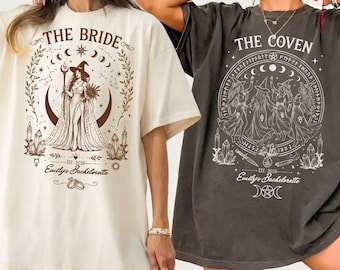Custom Witchy Bachelorette Shirt - Cozy Comfort Colors Tee Classic Vintage Halloween VHS shirt
