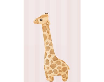 Cute Giraffe Art Print - Unframed Poster for Nursery Decor, Baby Shower Gift, Kids Room Wall Art, Child's Bedroom, Playroom Decoration
