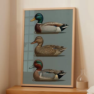 Duck Decoy Digital Prints Outdoors Retro Poster Nature Wall Art Outdoorsy Printable Wall Art Hunting Gift for Dad Home Office Decor AMP-1