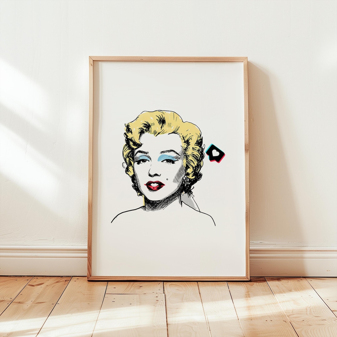 Pop Art Marilyn Monroe Prints Printable Wall Art Digital Prints ...