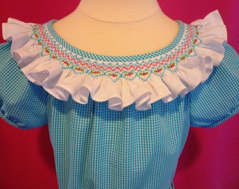 Free Spirit - A-Line Belted Skirt and Smocked Peasant Blouse