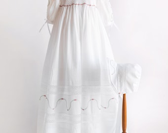 Heirloom Christening Gown, Slip, and Bonnet