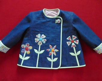 Liberty Garden Denim Jacket (sizes 4, 6, 8, or 10)