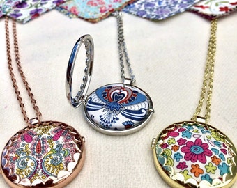 Fabric Locket Necklace