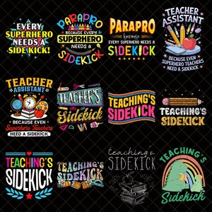 Teacher&#39;s Sidekick PNG, Teaching Assistant PNG, Paraprofessional PNG, Classroom Support Staff png, Teacher Aide, Teacher Helper Sublimation