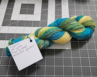 Destash - Handspun gradient yarn, hand blended merino, wool, silk, sparkle, fingering weight
