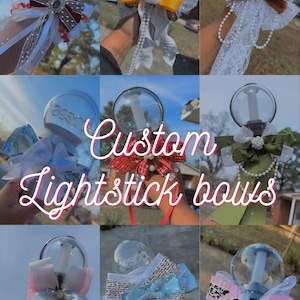 Customize a Lightstick or Hair Bow – Handmade K-pop Concert Accessory | Personalized K-pop Gift