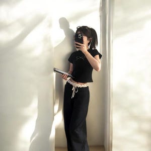 High Waist Wide Leg Sweatpants; Casual Loose Fit Joggers; Soft Lounge Pants; Streetwear Comfy Trousers; Trendy Y2K Aesthetic