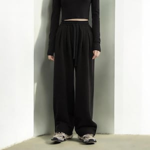Women&#39;s Wide Leg Sweatpants, High Waist Baggy Lounge Pants, Casual Oversized Joggers, Soft Loose Fit Trousers, Cozy Loungewear