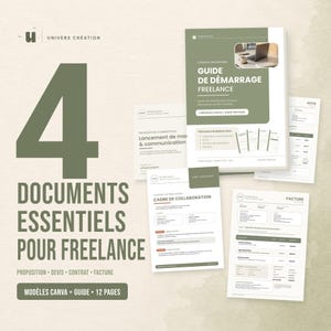 Pack freelance Canva – Modèles de devis, facture, contrat et proposition commerciale pour auto-entrepreneur