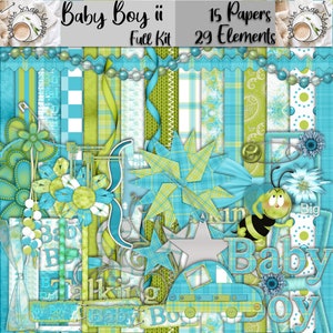 Baby Boy ii Digital Page Kit par l’Espresso Scrap Shoppe