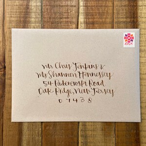 Wedding Calligraphy Envelope Addressing Handwritten Modern