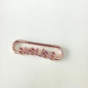 New Rose Gold PANDORA Me Styling BELIEVE Word Link Charm