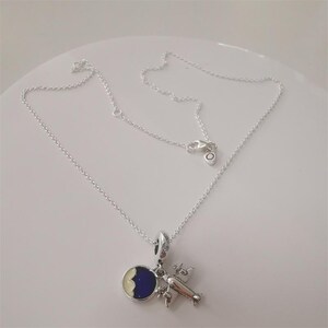 PANDORA S925 SILVER Propeller plane pendant necklace