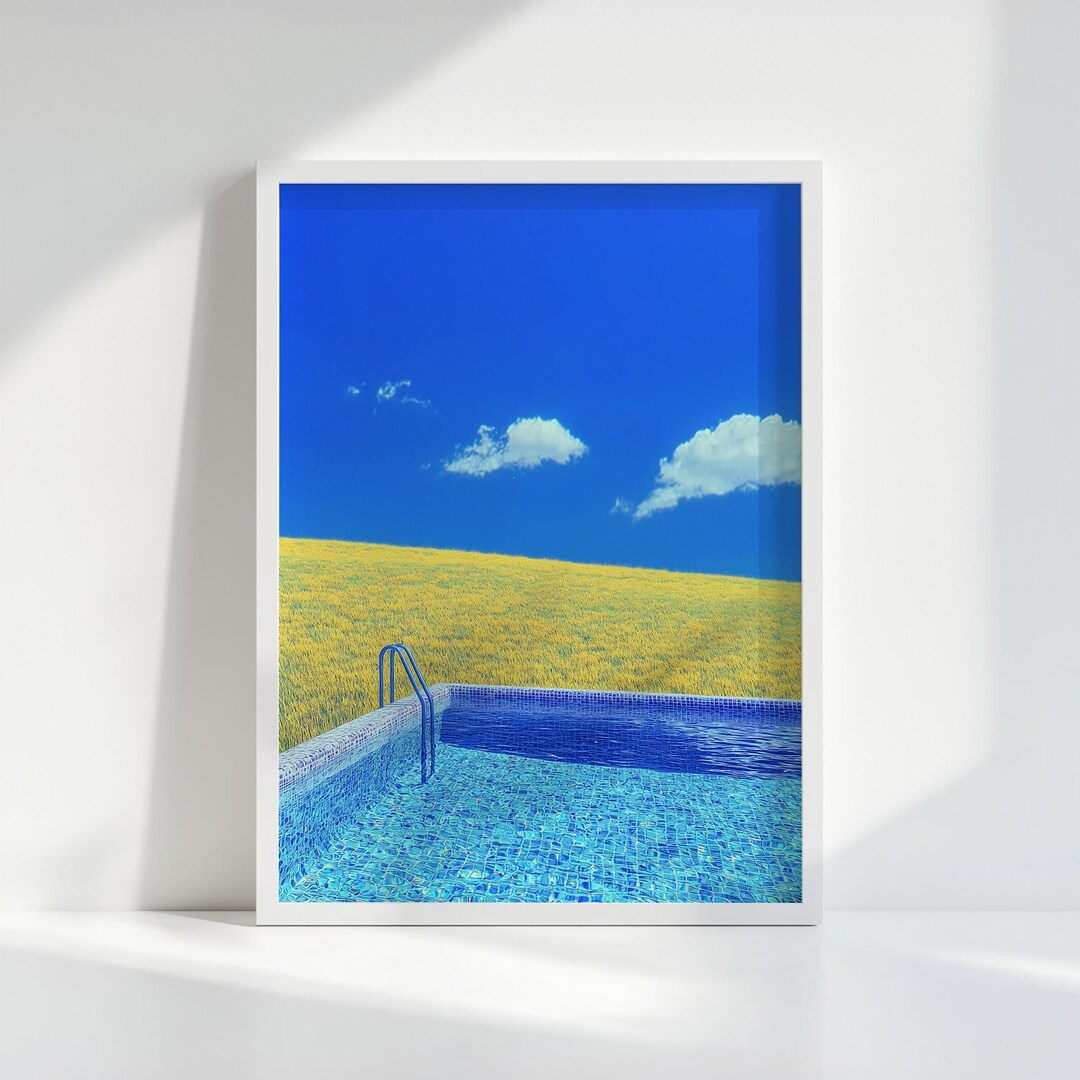 Dreamcore Poolcore Wall Art Print - Surreal Liminal Landscape Poster ...