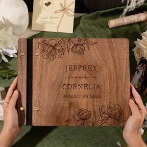 Wedding Guest Book Alternative, Wooden Guestbook, Personalized Wedding Book, Polaroid Guest book, Wedding Gift, Engagement Gift