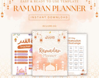 Ultimate Ramadan Planner – Prayer, Meal, Quran & Charity Organizer (Printable Digital Download)