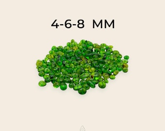 Cuentas sueltas de ámbar báltico verde (4, 6 y 8 mm) para bisutería, piedras para manualidades al por mayor, componente de succinita natural, arte con resina.