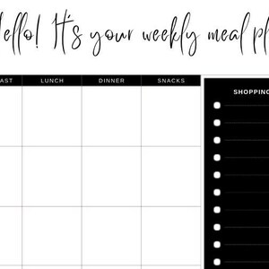 Book of Mormon Meal Planner Template