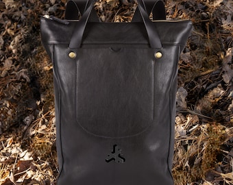 Full Grain Leather Laptop Backpack | 20L Travel Rucksack