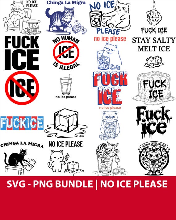 No Ice Please Cat Svg Png, Sarcastic Cat Meme Svg, Stay Salty Melt ICE, Abolish ICE, Social Justice Png, Feminist Png, Anti ICE Activism Svg