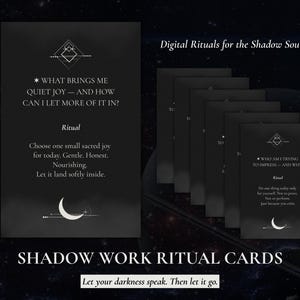 Ritualkarten Schattenarbeit | 7 druckbare Prompts für emotionale Heilung & Selbstfindung | Digitales Journal Deck | PDF + PNG Sofortdownload
