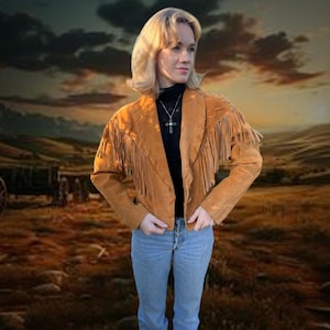 Handmade Suede Leather Fringe Jacket, Exclusive 70s Western Wear Suede Fringe Jacket, Women Suede Tassel Jacket, Cowgirl Outfit, Boho Outfit