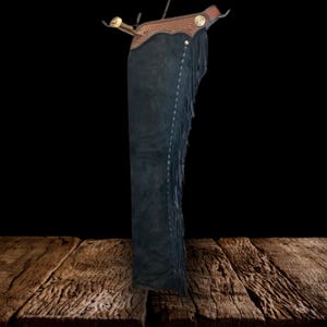 Handmade Leather Show Chaps, Horse Riding Gear, Cowboy Suede Chaps, Unisex Custom Chaps, Gifts for Him and Her, Western Wear, Rodeo Outfit