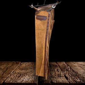 Handmade Leather Shotgun Chaps, Horse Riding Gear, Cowboy Show Chaps, Unisex Custom Chaps, Gifts for Him and Her, Western Wear, Rodeo Outfit