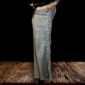 Handmade Leather Shotgun Chaps, Horse Riding Gear, Cowboy Show Chaps, Unisex Custom Chaps, Gifts for Him and Her, Western Wear, Rodeo Outfit