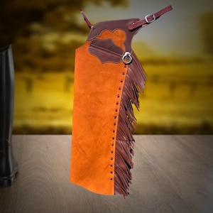 Handmade Leather Shotgun Chaps, Horse Riding Gear, Cowboy Show Chaps, Unisex Custom Chaps, Gifts for Him and Her, Western Wear, Rodeo Outfit