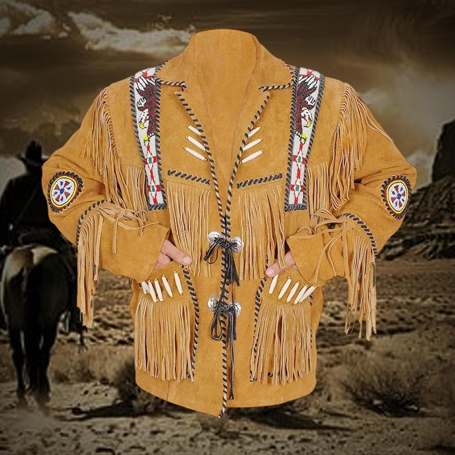 90s スエード レザー ジャケット 短丈 ブラック ウエスタン 馬