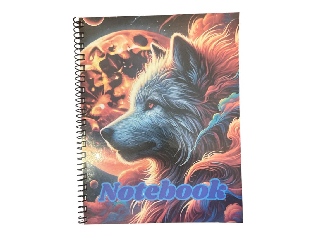 Fire Wolf Notebook - Etsy