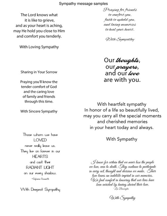 Sympathy Card Sending Hugs And Prayers Custom Message Etsy