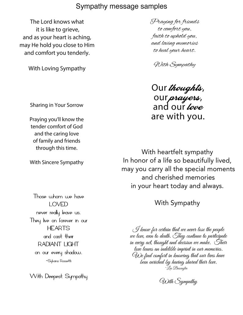 black and white custom message inside wallpaper art gold foiling Sympathy card