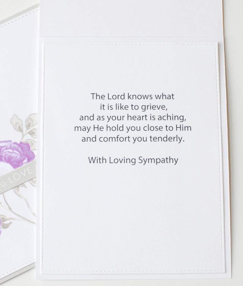 black and white custom message inside wallpaper art gold foiling Sympathy card