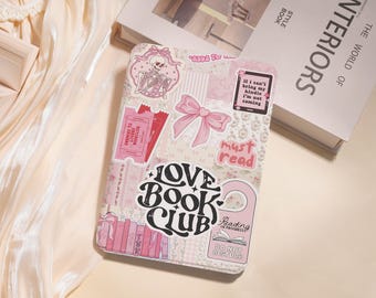 Love Book Club Kindle Case For Kindle 10/11/12th Paperwhite 6" 6.8" 7" Kindle Colorsoft Kindle basic, Personalized Case Paperwhite Cover