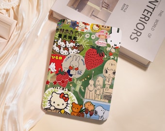 Strawberry Rabbit Kindle Case For Kindle 10/11/12th Paperwhite 6" 6.8" 7" Kindle Colorsoft Kindle basic, Personalized Case Kobo Libra Case