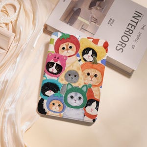 Cute Cats Kindle Case For Kindle 10/11/12th Paperwhite 6&quot; 6.8&quot; 7&quot; Kindle Colorsoft Kindle basic, Personalized Case Paperwhite Cover
