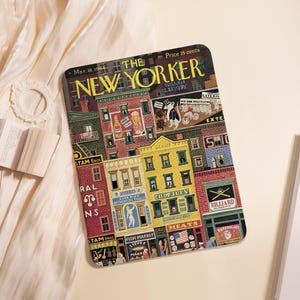 New Yorker iPad-fodral för iPad Air 5/6/7 11" 13", iPad 5-10:e 10,9" 10,2", iPad Mini 6/7 8,3", iPad Pro 2024 11" 13", A16-skal med pennfack