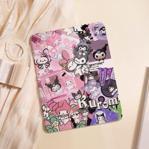 Leuke cartoonafbeelding iPad-hoesje voor iPad Air 5/6/7 11" 13", iPad 5-10th 10.9" 10.2", iPad Mini 6/7 8,3", iPad Pro 2024 11" 13", A16 Shell PenSlot