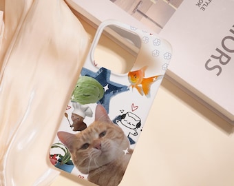 Cat Hard Phone Case,iPhone Air iPhone 17/16/15/14/13/12/11 Pro/Pro Max iPhone 16e iPhone 12/13 Mini XS Max XR,Cute Case,Gift