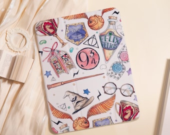Magic Academy iPad Case For iPad Air 5/6/7 11" 13",iPad 5-10th 10.9"10.2", iPad Mini 6/7 8.3",iPad Pro 2024 11" 13",A16 Shell PenSlot Cover