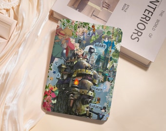 Howl's Moving Castle Kindle Case For Kindle 11/12th Paperwhite 6" 6.8" 7" Kindle Colorsoft Kindle basic, Personalized Case Kobo Libra Case
