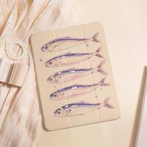 Fish iPad Case For iPad Air 5/6/7 11&quot; 13&quot;,iPad 5-10th 10.9&quot;10.2&quot;, iPad Mini 6/7 8.3&quot;,iPad Pro 2024 11&quot; 13&quot;,A16 Shell PenSlot Cover