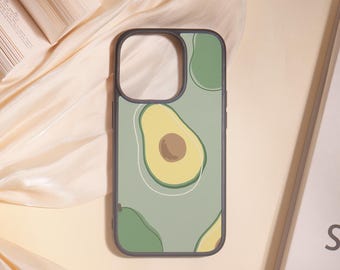 Avocado Green Soft Phone Case For iPhone 17 11 12 13 14 15 16,7/8 Plus,XS Max XR,iPhone 17 Pro/Pro Max,16e,iPhone 12-13 Mini,Cute Case,Gift