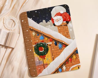 Santa Claus iPad Case For iPad Air 5/6/7 11" 13",iPad 5-10th 10.9"10.2", iPad Mini 6/7 8.3",iPad Pro 2024 11" 13",A16 Shell PenSlot Cover