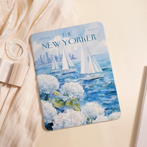 New Yorker iPad-skal för iPad Air 5/6/7 11" 13", iPad 5-10:e 10,9" 10,2", iPad Mini 6/7 8,3", iPad Pro 2024 11" 13", A16-skal med pennfack
