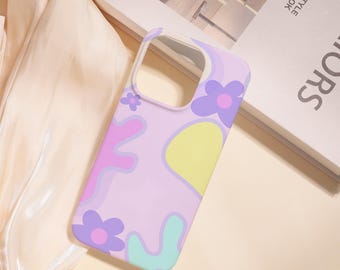 Flower Purple Hard Phone Case,iPhone Air iPhone 17/16/15/14/13/12/11 Pro/Pro Max iPhone 16e iPhone 12/13 Mini XS Max XR,Cute Case,Gift