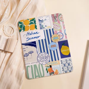 ltalian Summer iPad Case For iPad Air 5/6/7 11" 13",iPad 5-10th 10.9"10.2", iPad Mini 6/7 8.3",iPad Pro 2024 11" 13",A16 Shell PenSlot